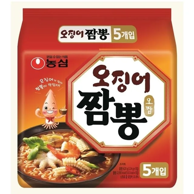 쿠팡 농심 오징어짬뽕 봉지 5개입