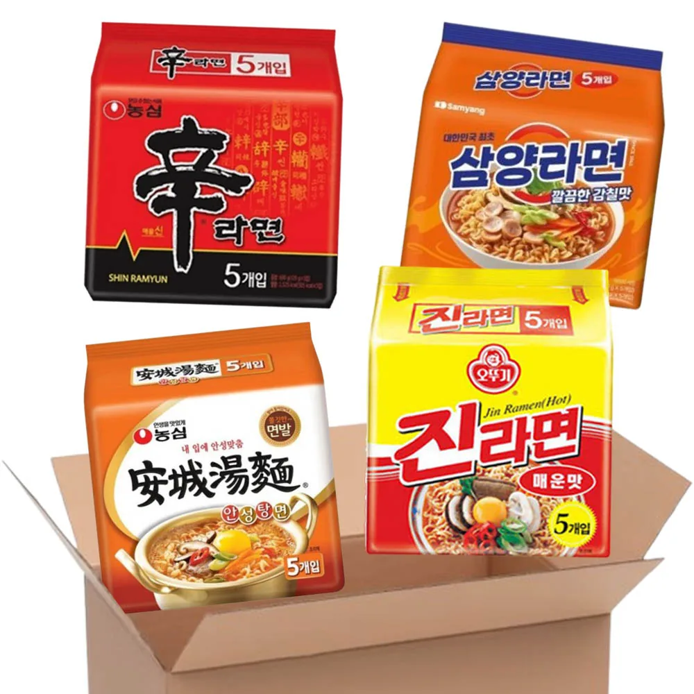 쿠팡 농심 신라면5+안성탕면5+오뚜기 진라면5+삼양라면5, 1세트