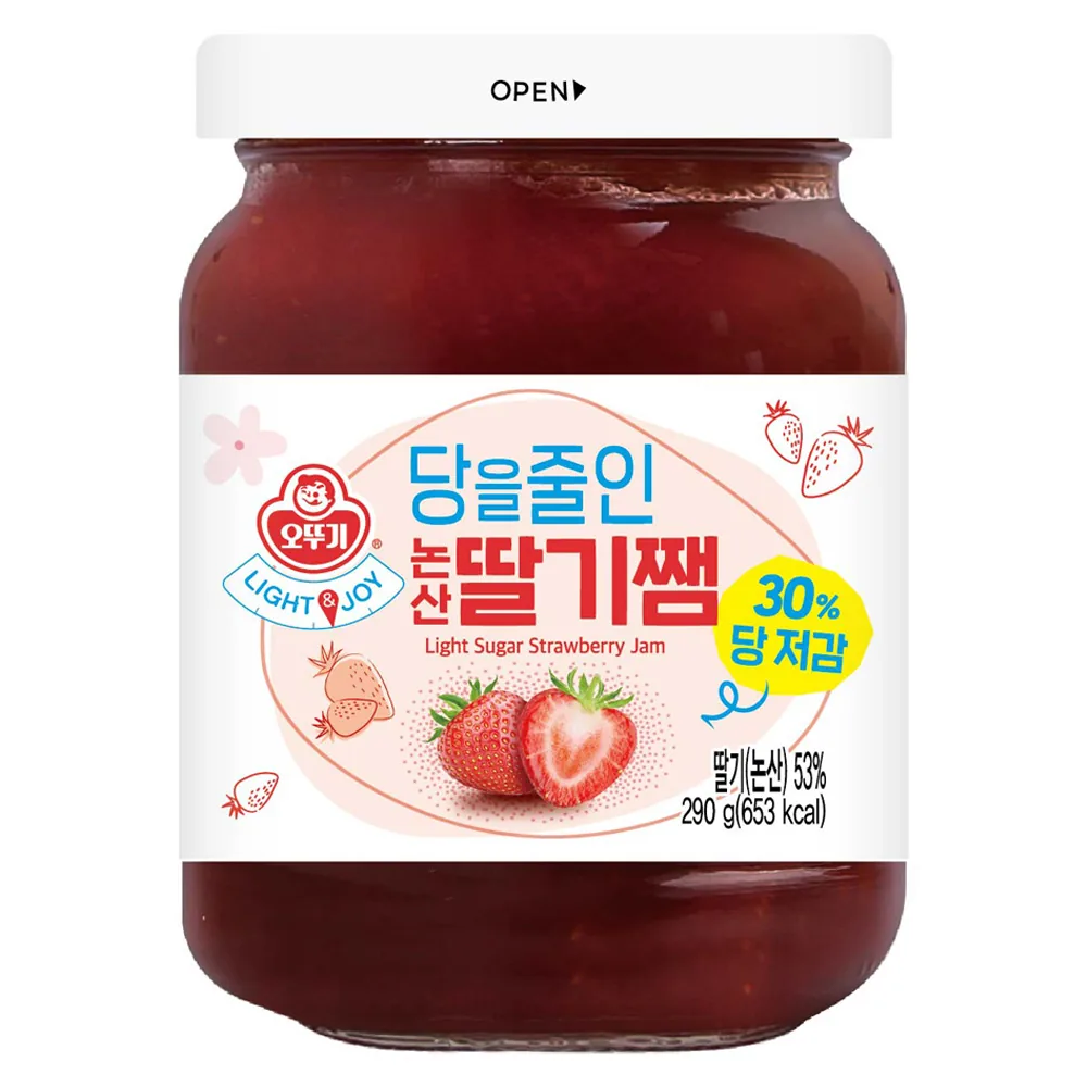 쿠팡 오뚜기 라이트 앤 조이 당을줄인 논산딸기쨈