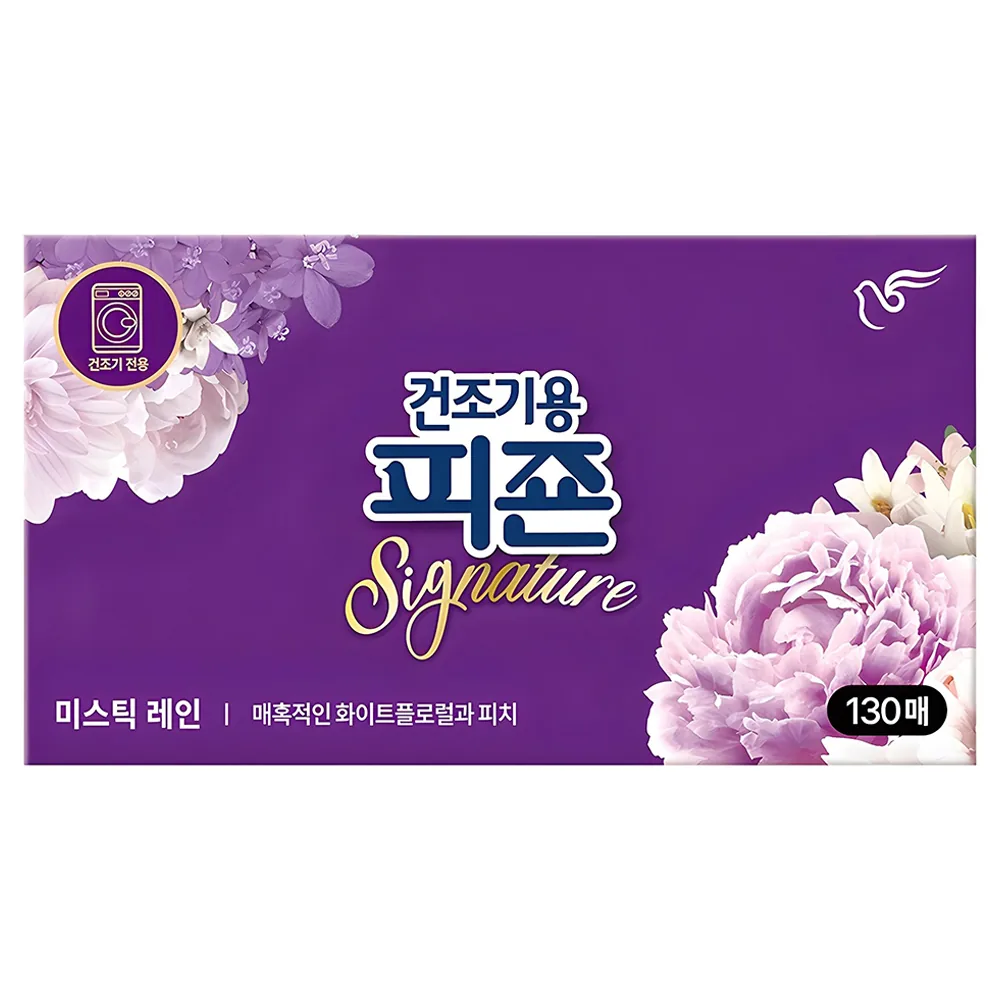 쿠팡 피죤 건조기용 시그니처 시트 섬유유연제 미스틱레인 본품