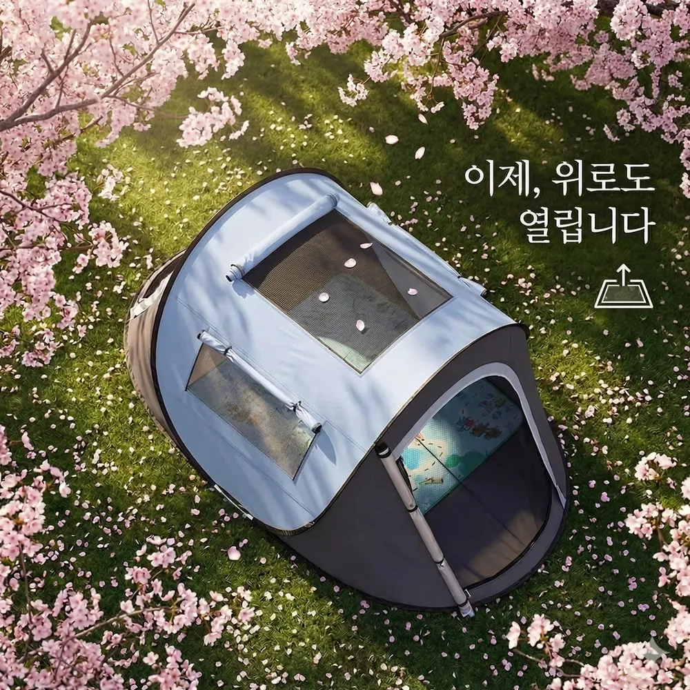 쿠팡 씽크라이프 원터치 팝업 텐트 자외선 차단 쉘터