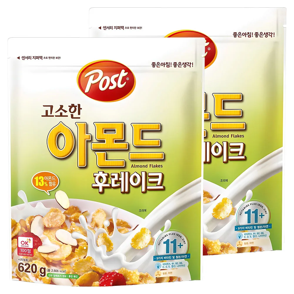 쿠팡 포스트 고소한 아몬드 후레이크 시리얼