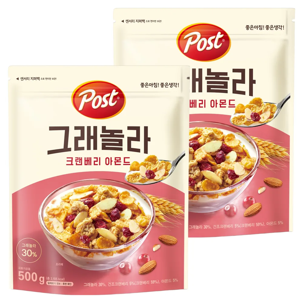 쿠팡 포스트 크랜베리 아몬드 그래놀라