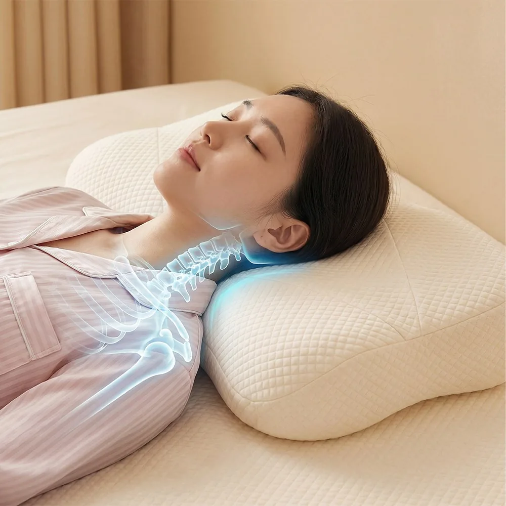 쿠팡 HOMEY NEST 프리미엄 경추베개 인체공학 메모리폼 화이트