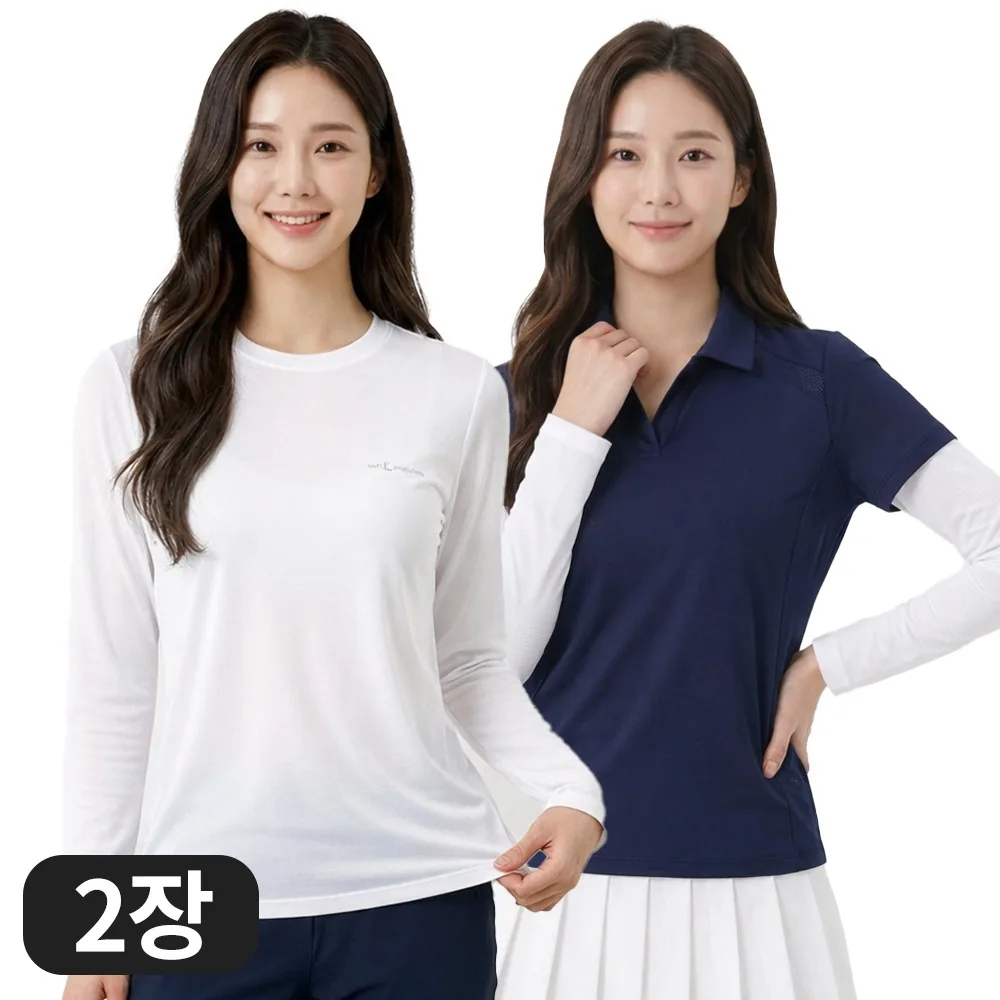 쿠팡 아소트 프리미�m 스포츠 골프 이너웨어 자외선차단 UV 쿨링 여성 라운드 티셔츠