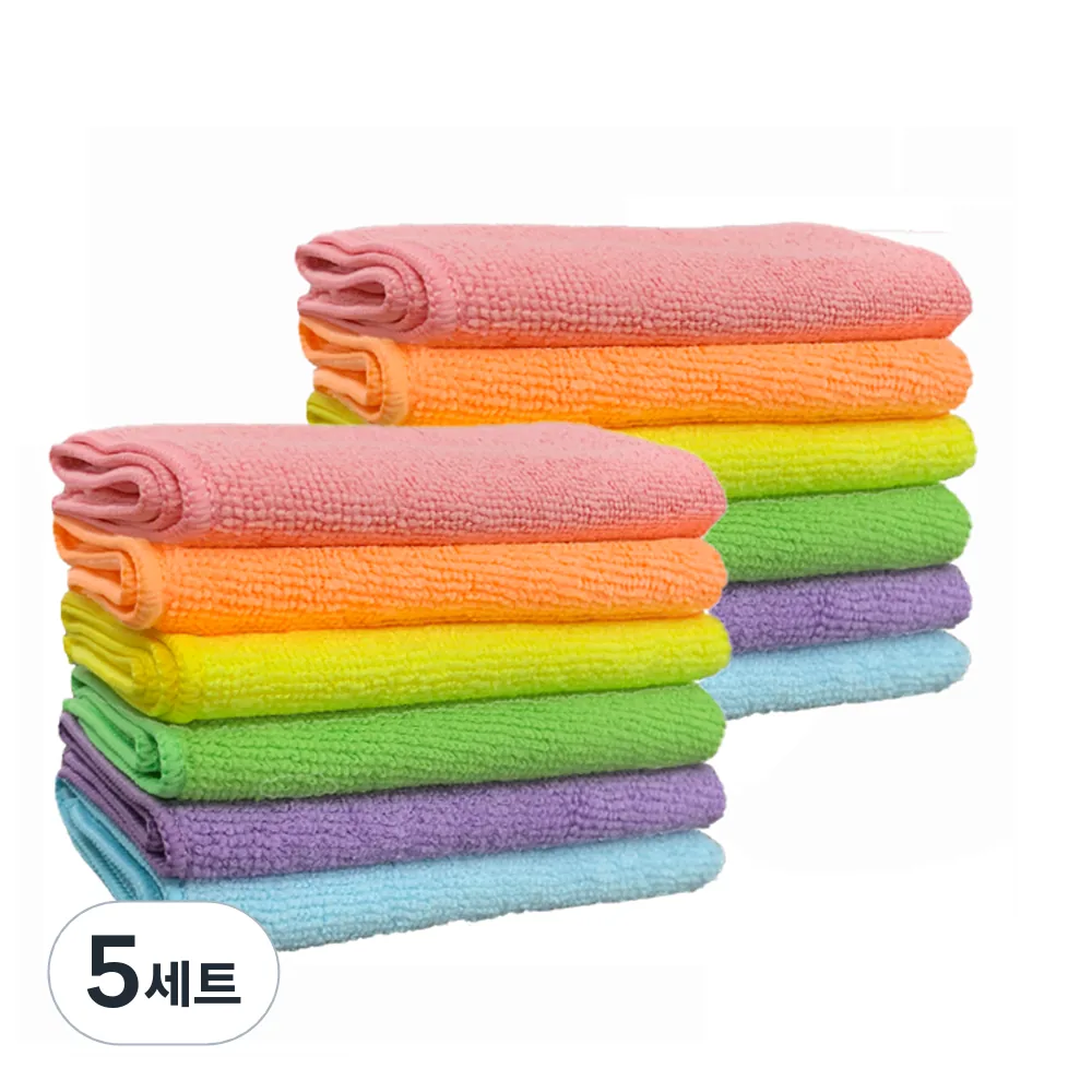 쿠팡 코멧 키친 컬러풀 극세사 행주 12개