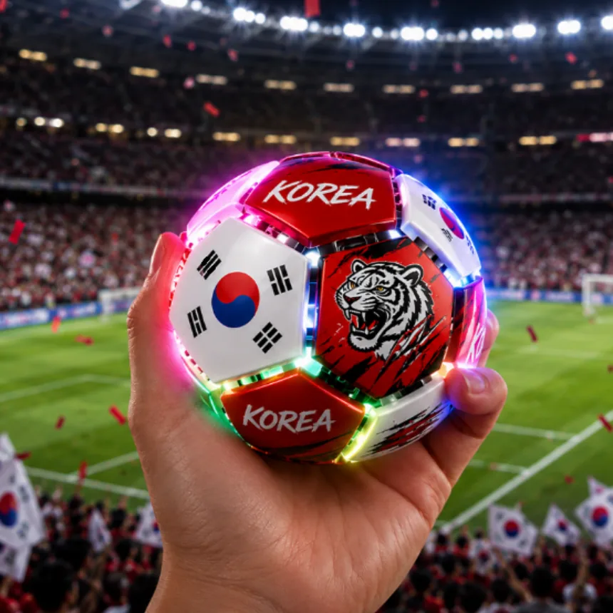쿠팡 키캡월드 LED 축구공 키캡 키링 월드컵 응원 굿즈 딸깍이 클리커