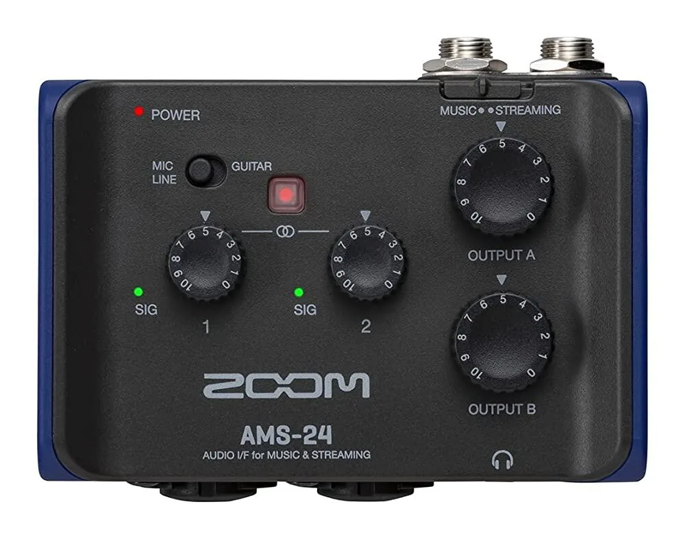 쿠팡 Zoom AMS-24 USB 오디오 인터페이스 입력 2개 출력 4개 루프백 직접 모니터링