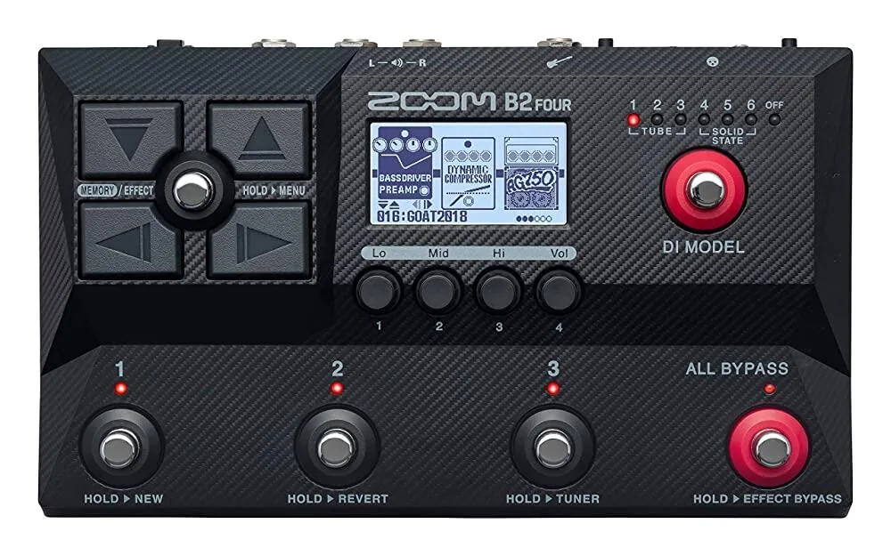 쿠팡 Zoom B2 Four Bass 멀티 이펙트 프로세서 앰프 모델링 루퍼