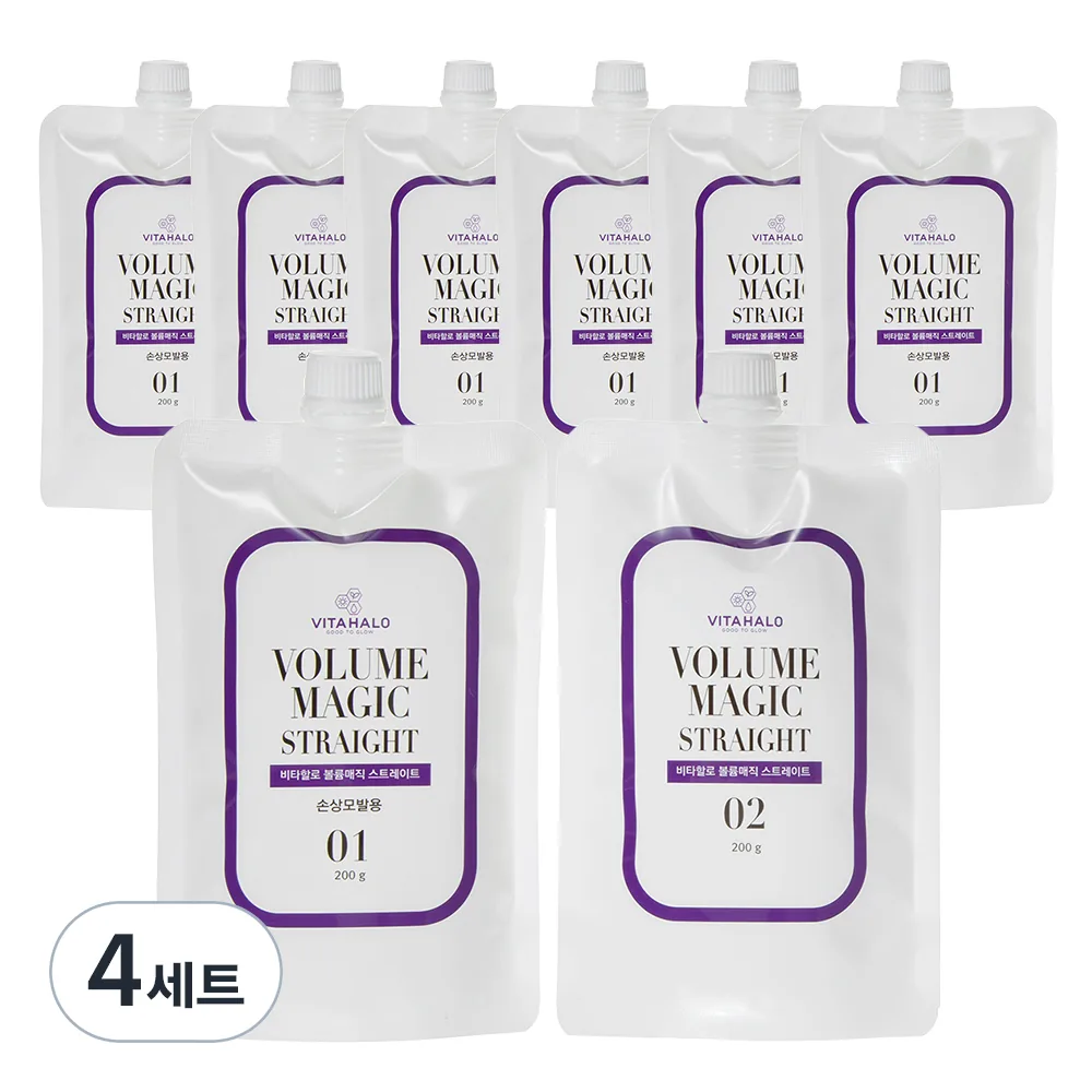 쿠팡 비타할로 볼륨매직 스트레이트 손상모발용 1제 200g + 2제 200g