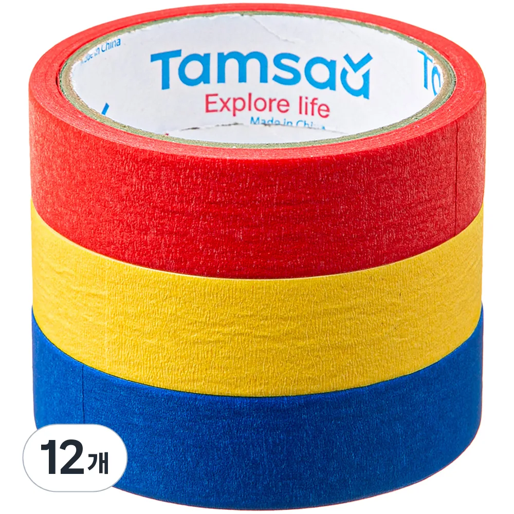 쿠팡 탐사 원색 칼라마스킹 테이프 25mm x 13m
