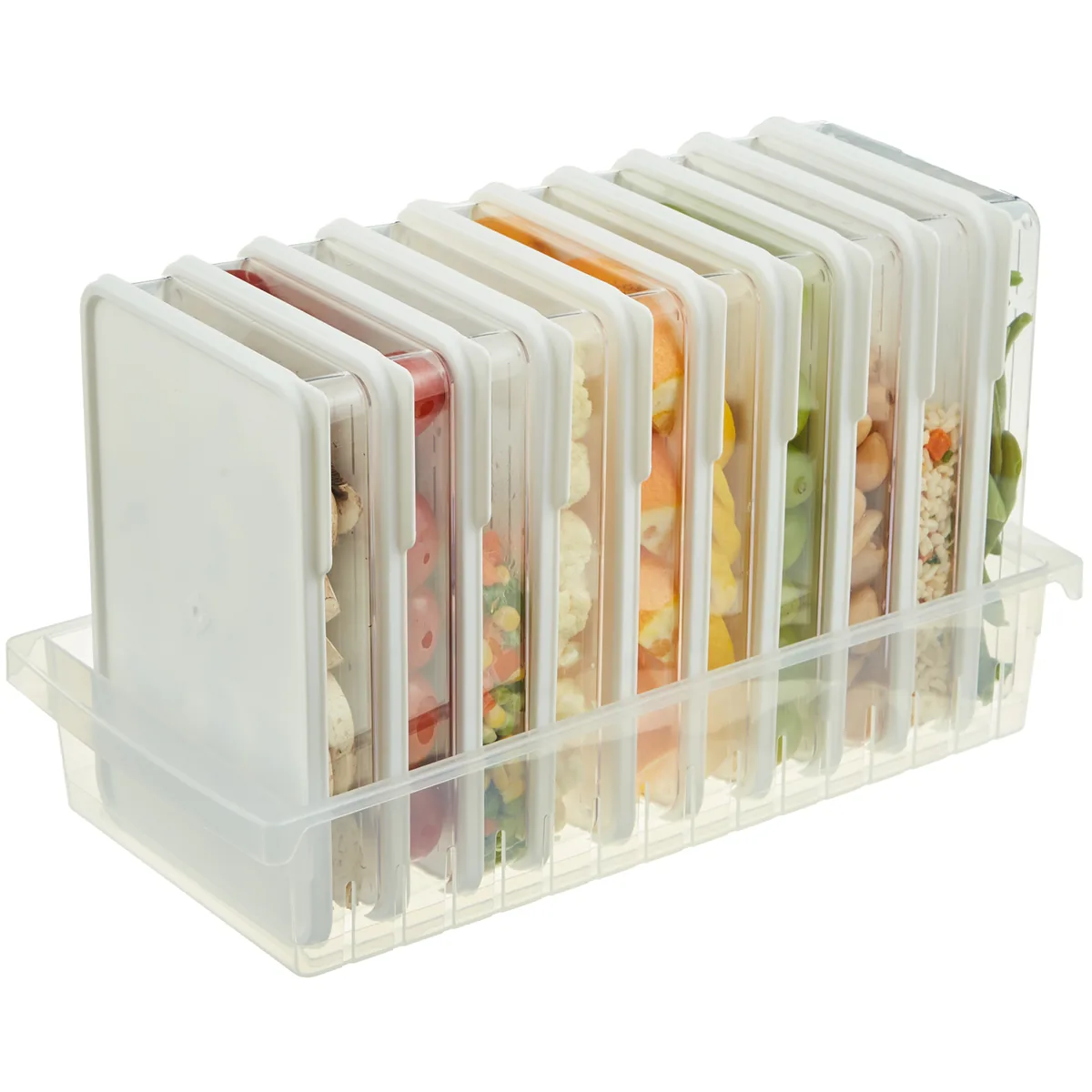 쿠팡 코멧 키친 냉장고 정리 트레이 + 납작 용기 600ml x 10p 세트