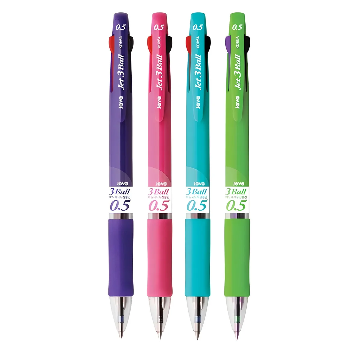 쿠팡 자바펜 제트3볼 다색펜 4p 0.5mm