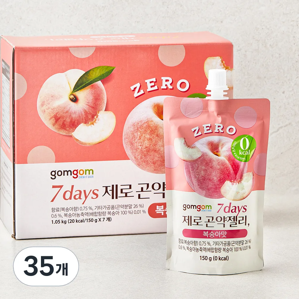 쿠팡 곰곰 7days 제로 곤약젤리 복숭아맛