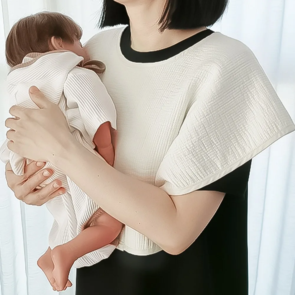 쿠팡 아이레빗 무형광 순면 엄마 턱받이 + 수유 패드 세트