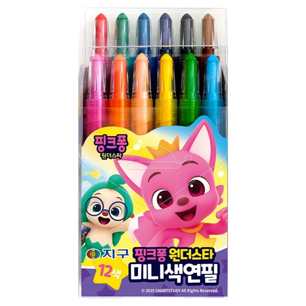 쿠팡 지구화학 핑크퐁미니 색연필 세트