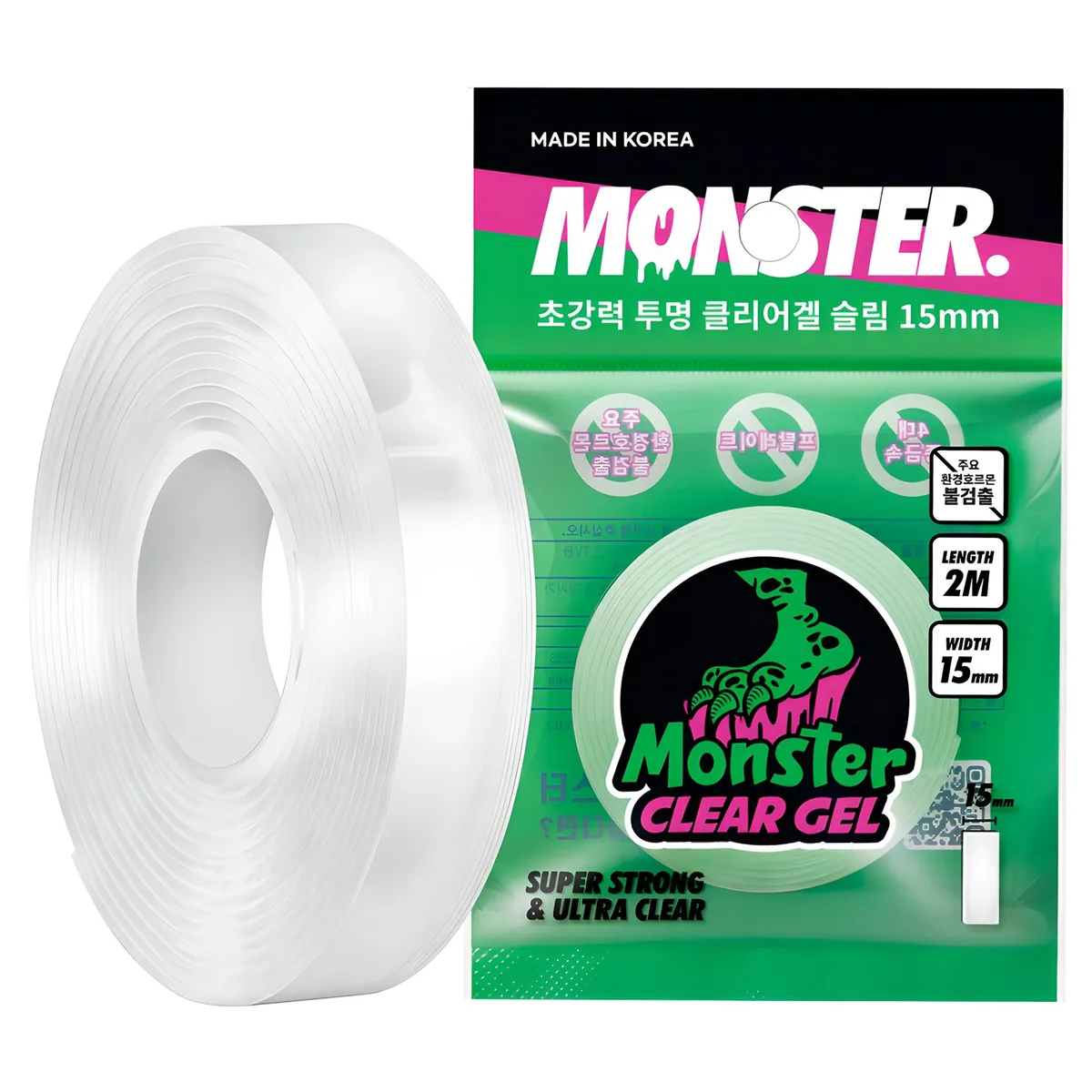 쿠팡 몬스터겔 슬림 초강력 양면테이프 15mm x 2m