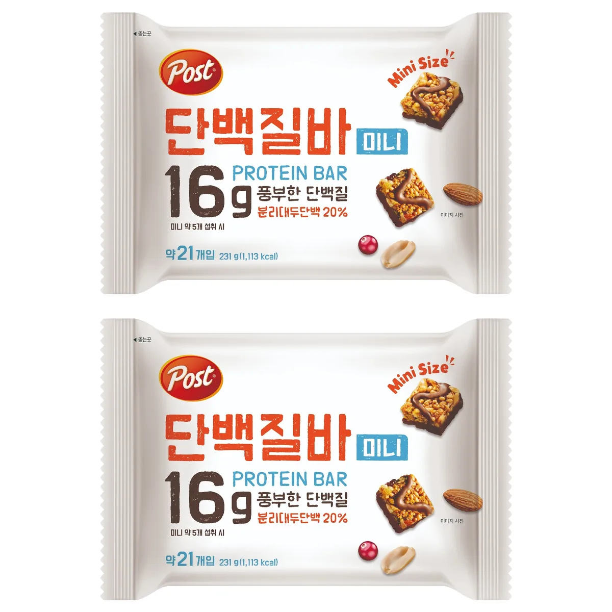 쿠팡 포스트 단백질바 미니 21p