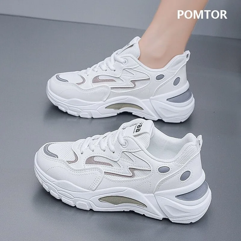 쿠팡 POMTOR 여성 런닝화 스니커즈 초경량 여성 운동화