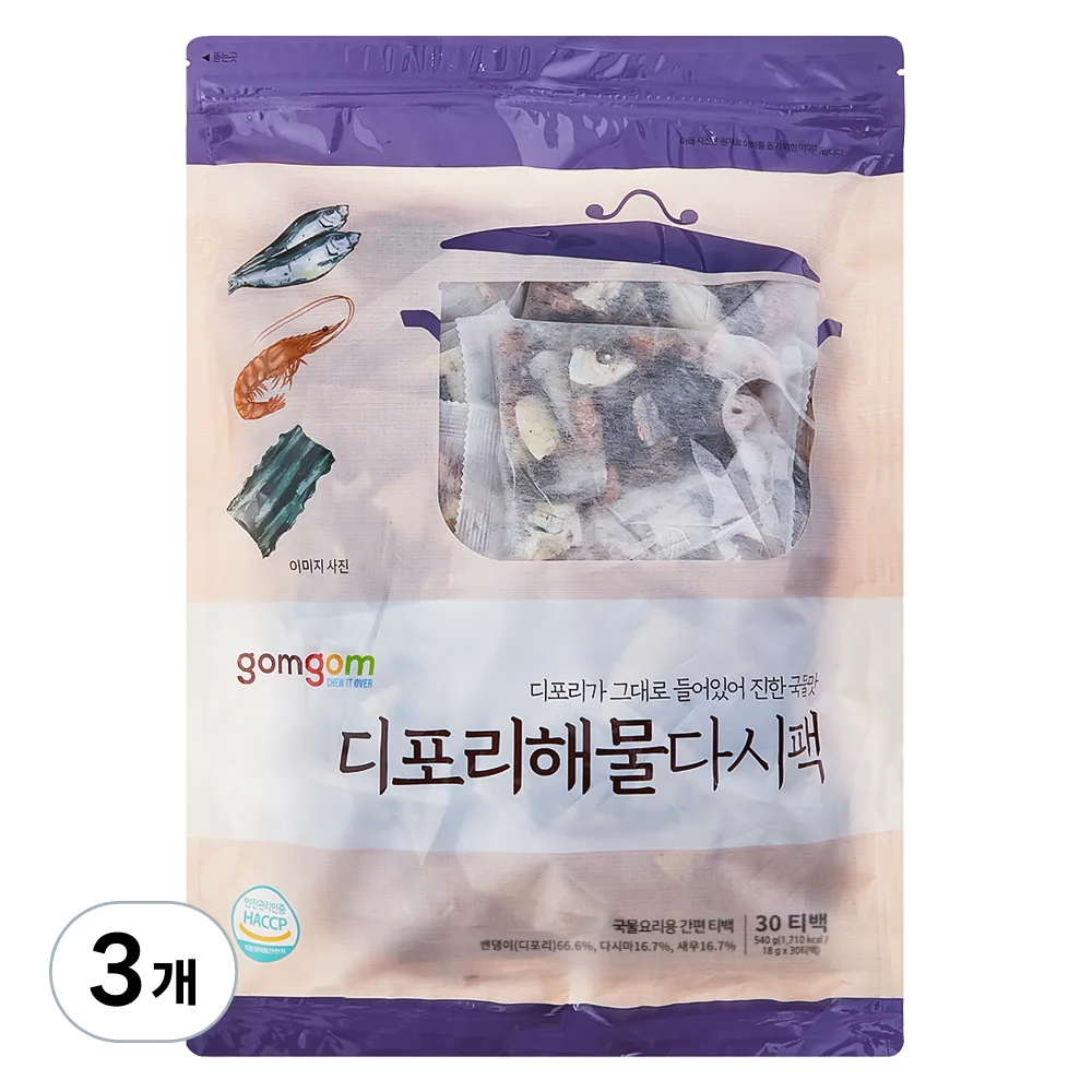 쿠팡 곰곰 디포리해물다시팩