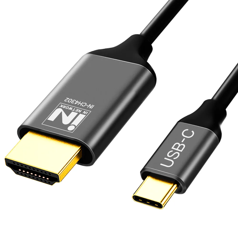 쿠팡 인네트워크 4K USB3.1 C타입 to HDMI 미러링 컨버터 케이블 IN-CH4302