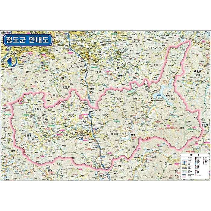 쿠팡 청도군 안내도(코팅)