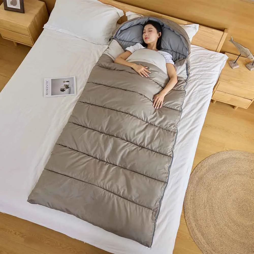 쿠팡 글루킨드 사계절용 대형 220cmX100cm 침낭 베이지 1.5kg