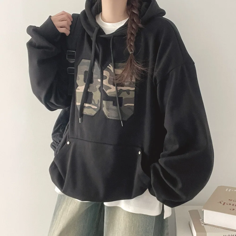 쿠팡 위드후이린 카모 패치 오버핏 후드
