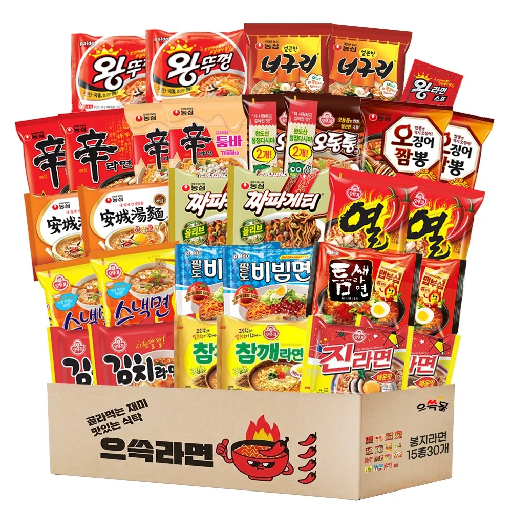 쿠팡 봉지라면세트 15종 1호, 30개
