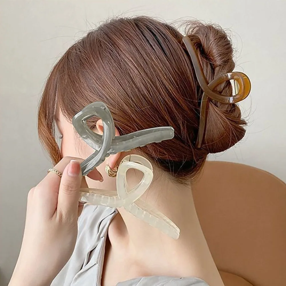 쿠팡 로안제이 13cm 대형 시럽컬러 헤어 집게핀 3종 세트