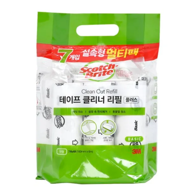 쿠팡 스카치브라이트 실속형 테이프 클리너 플러스 7p 세트 리필