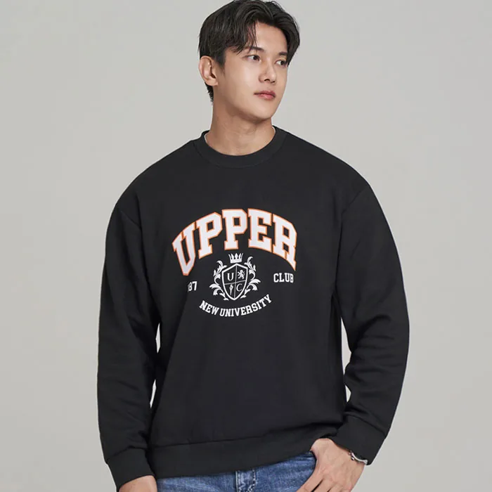 쿠팡 업클라스 세미 오버핏 UPPER 특양면 맨투맨 a4110