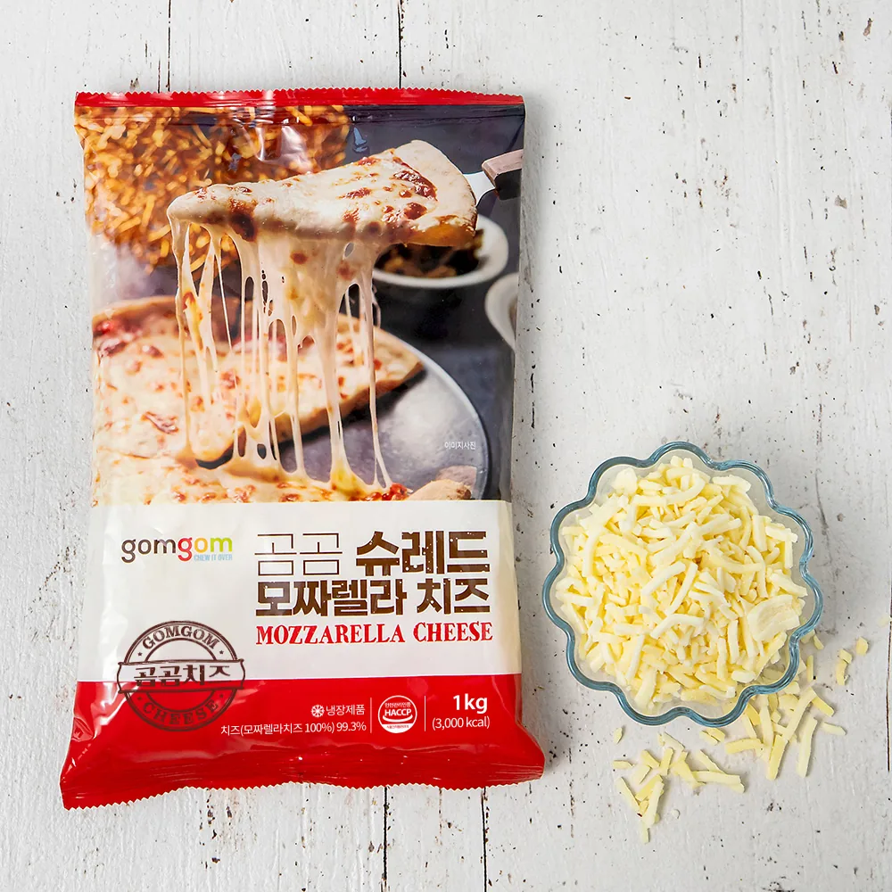 쿠팡 곰곰 99.3% 슈레드 모짜렐라 치즈 대용량