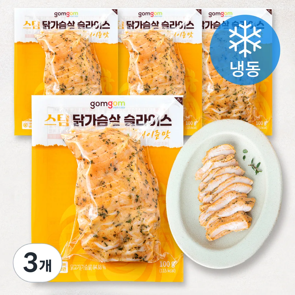 쿠팡 곰곰 스팀 닭가슴살 슬라이스 케이준맛 (냉동)