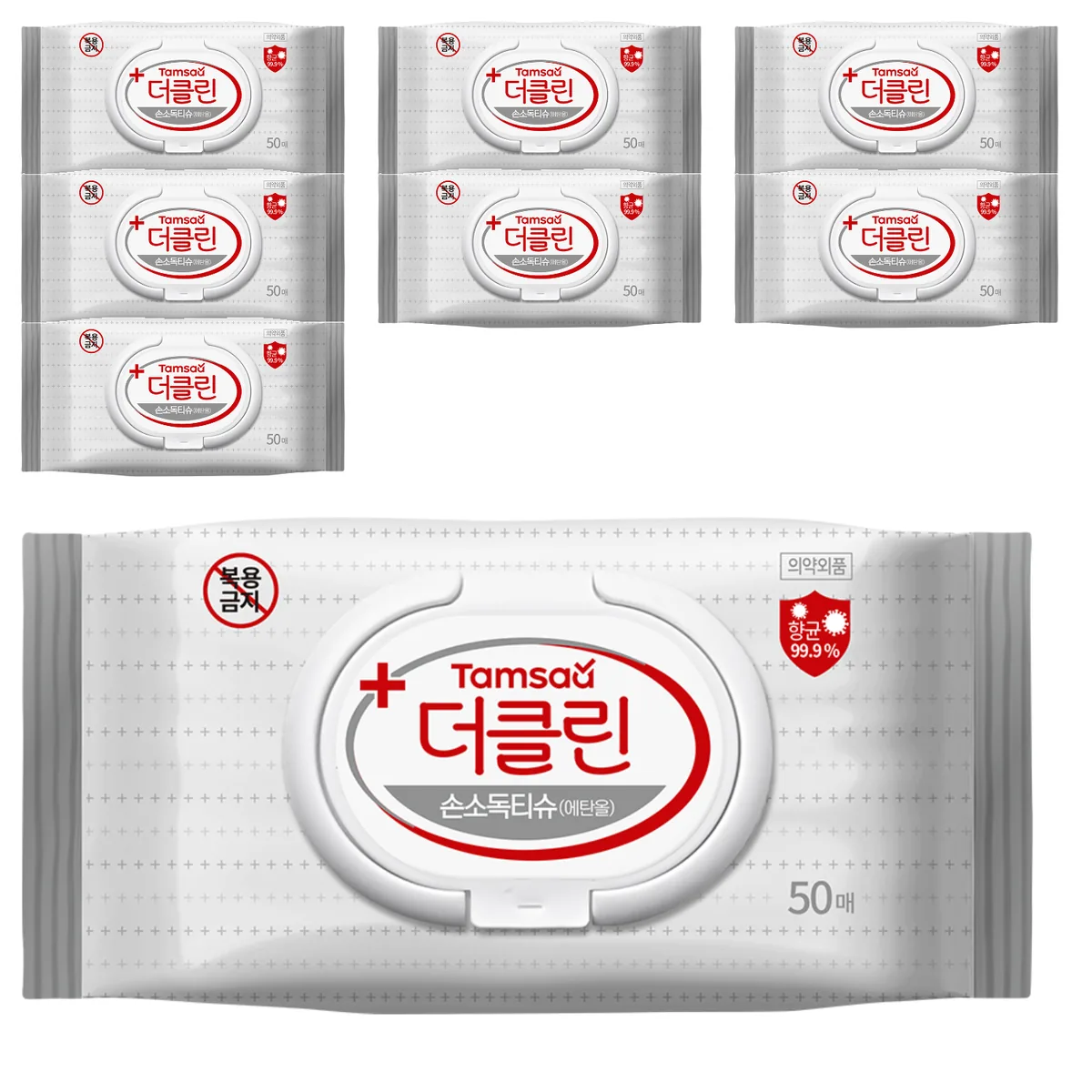 쿠팡 탐사 더클린 손소독 티슈 캡형 에탄올