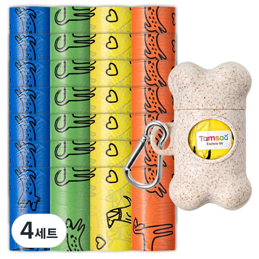 쿠팡 탐사 반려동물 배변봉투 풉백 리필 522매 (18매*29롤) & 케이스 세트
