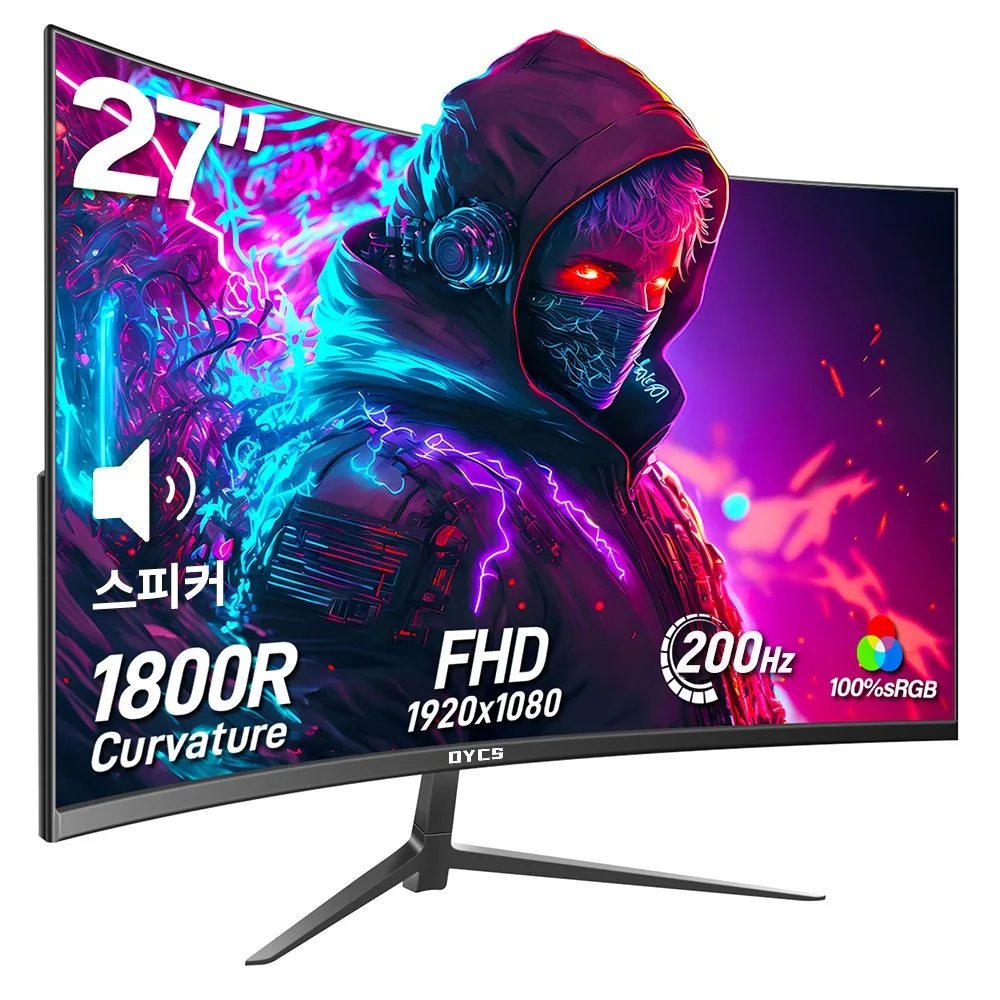 쿠팡 34인치 울트라와이드 커브드 게이밍 모니터 165Hz UWQHD, 27인치 모니터 200Hz FHD, Gawfolk