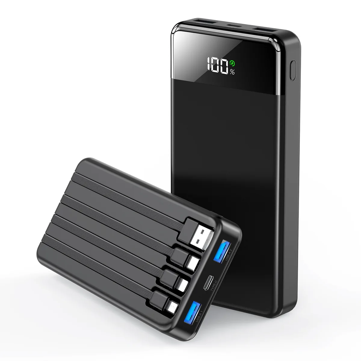 쿠팡 UOOFON 일체형 보조배터리 30000mAh PD 22.5W QC3.0 4개 케이블 멀티단자