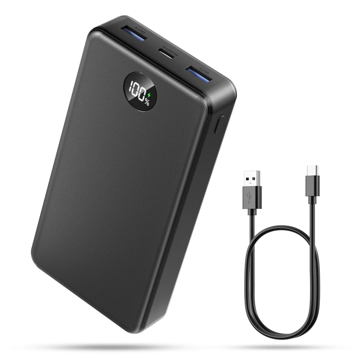쿠팡 UOOFON 고속충전 대용량 보조배터리 30000mAh PD 22.5W QC3.0 잔량표시 멀티단자 + 20W C타입 케이블