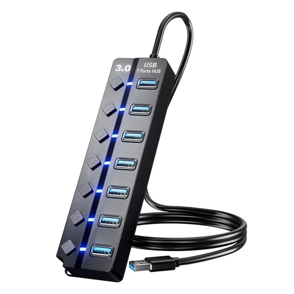 쿠팡 USB3.0 7in1 C타입 허브 멀티 허브 개별 스위치