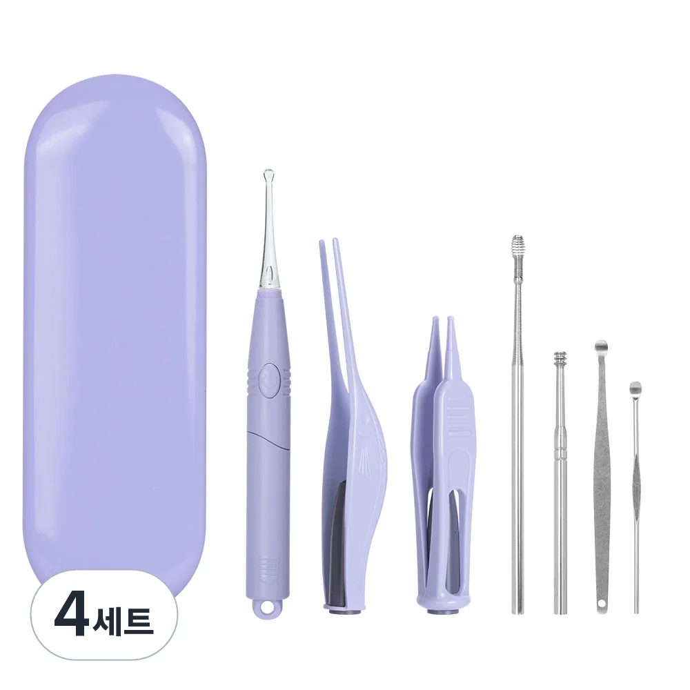 쿠팡 비타할로 LED 이어클리너 퍼플 7종 세트