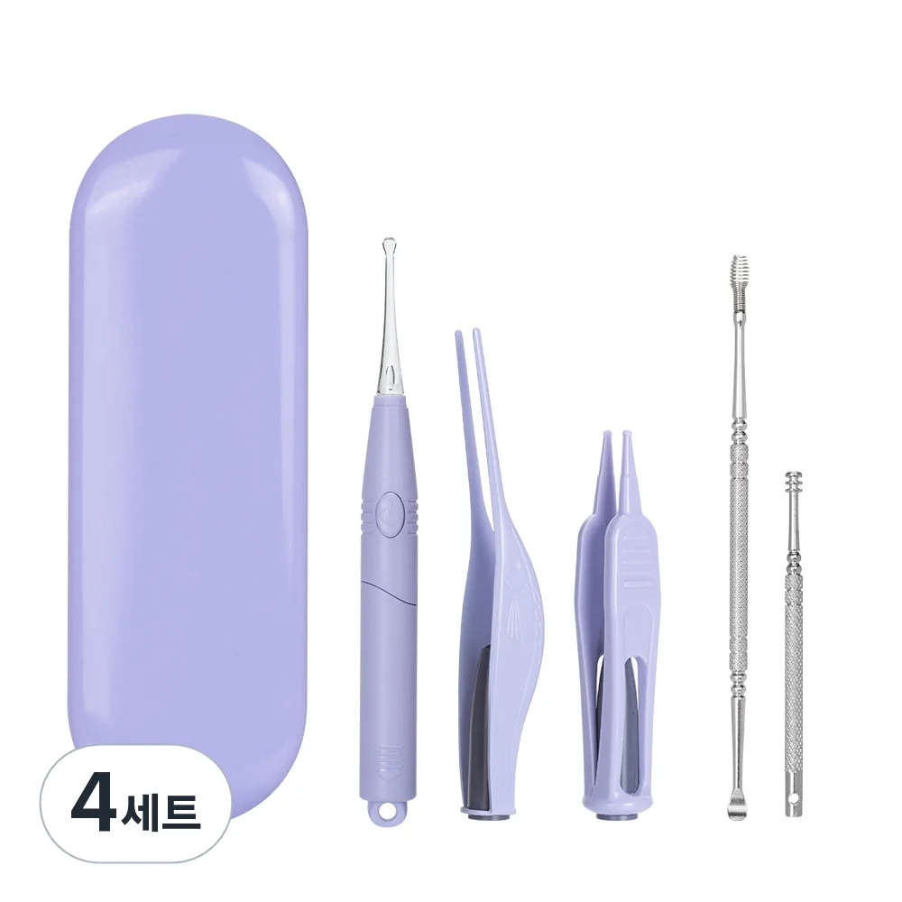 쿠팡 비타할로 LED 이어클리너 퍼플 5종 세트