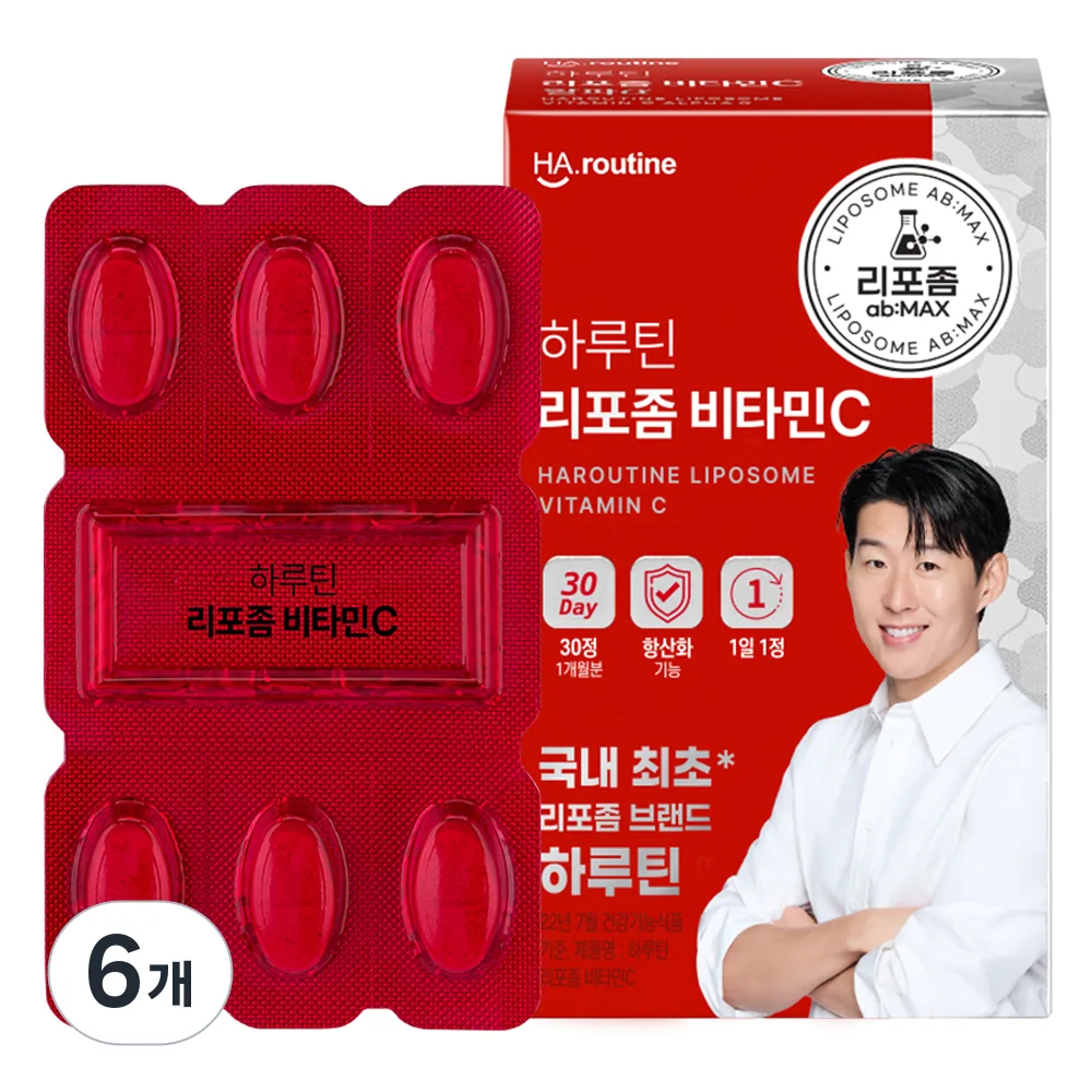 쿠팡 하루틴 리포좀 비타민C 500mg 30정 6개