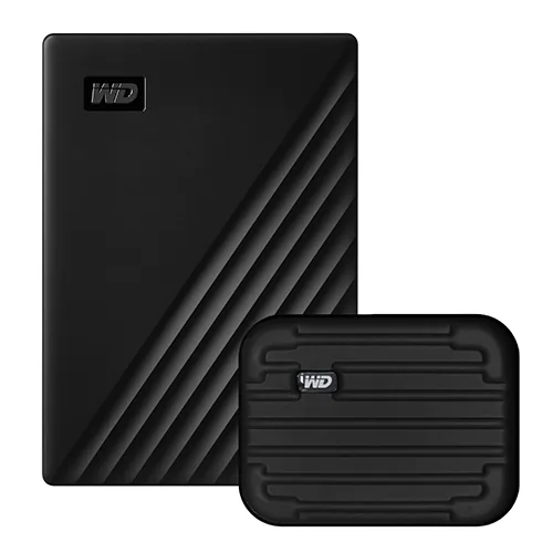 쿠팡 WD My Passport 휴대용 외장하드 + 파우치 WDBYFT0020BBK