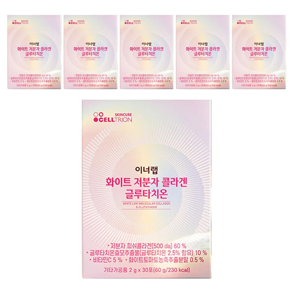 쿠팡 이너랩 화이트 저분자 콜라겐 글루타치온 60g 6개