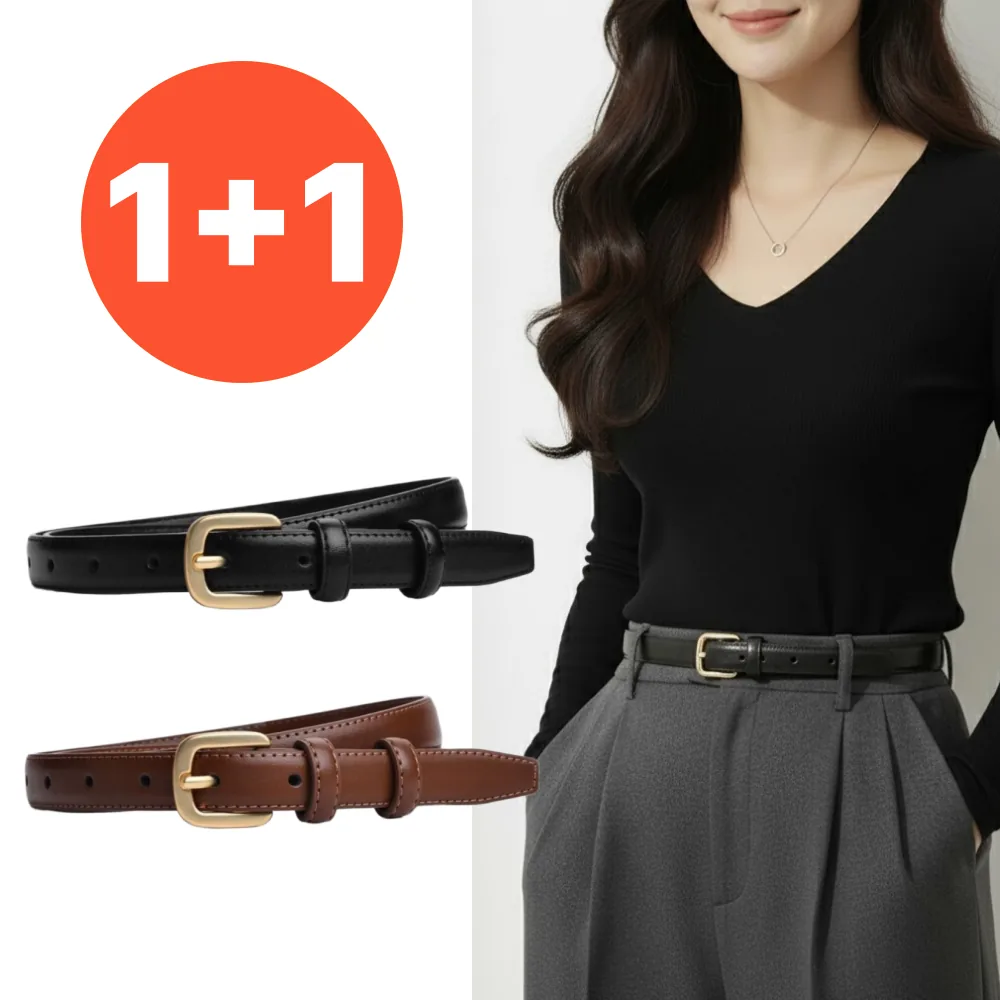 쿠팡 이나핏 여성 벨트 가죽 얇은 허리띠 1+1