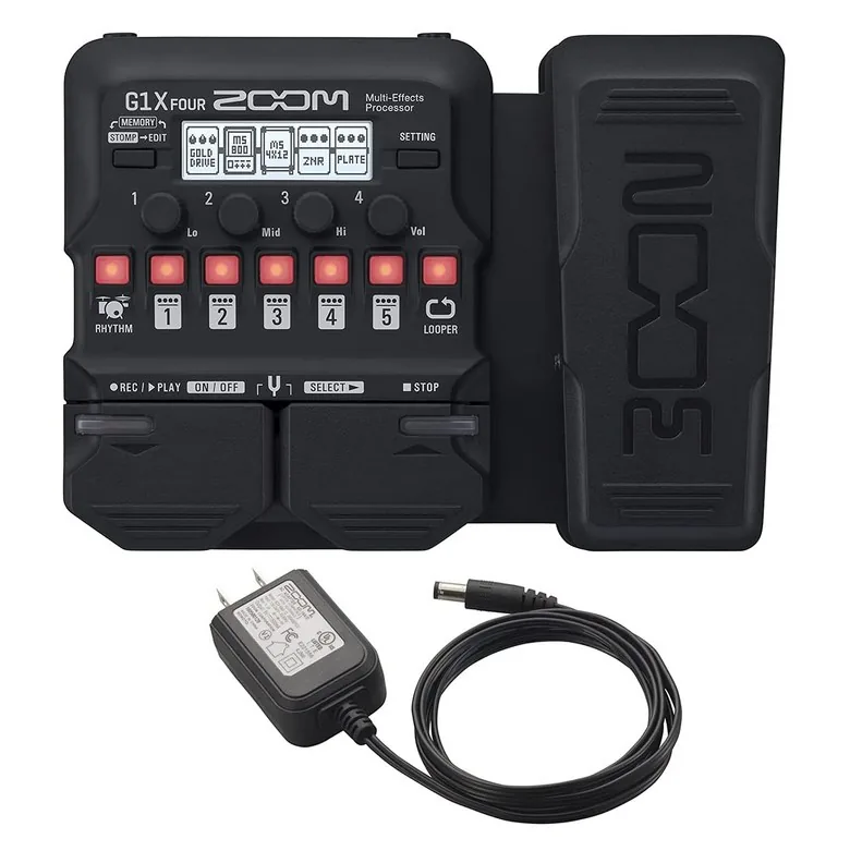 쿠팡 ZOOM G1X FOUR 기타용 멀티 이펙터 AC 어댑터 포함