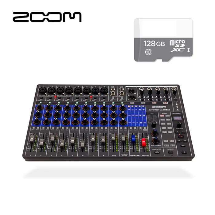 쿠팡 ZOOM LiveTrak L12next 128GB 12채널 14트랙 인터페이스 멀티레코더