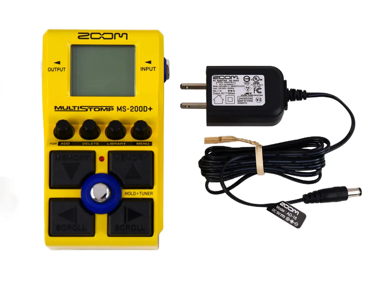 쿠팡 ZOOM MS-200 D+ 멀티 스톰 페달 옐로우