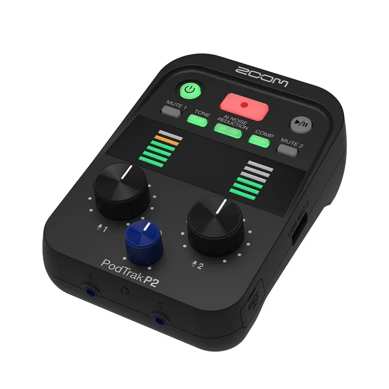 쿠팡 ZOOM P2 AI 4 USB Type-C 포드캐스트 레코더 노이즈 리덕션